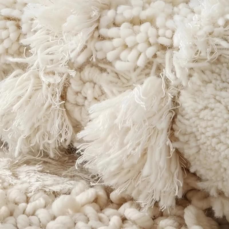 北歐風 手作 紐西蘭 羊毛地毯 雪世界 客廳臥室 床邊墊 家居裝飾