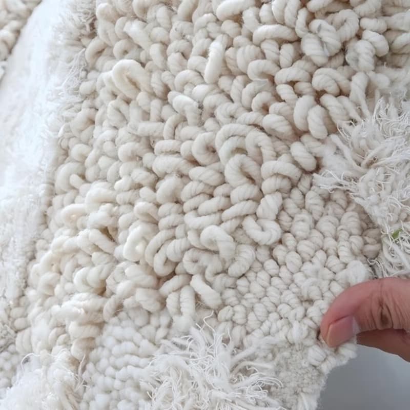 北歐風 手作 紐西蘭 羊毛地毯 雪世界 客廳臥室 床邊墊 家居裝飾