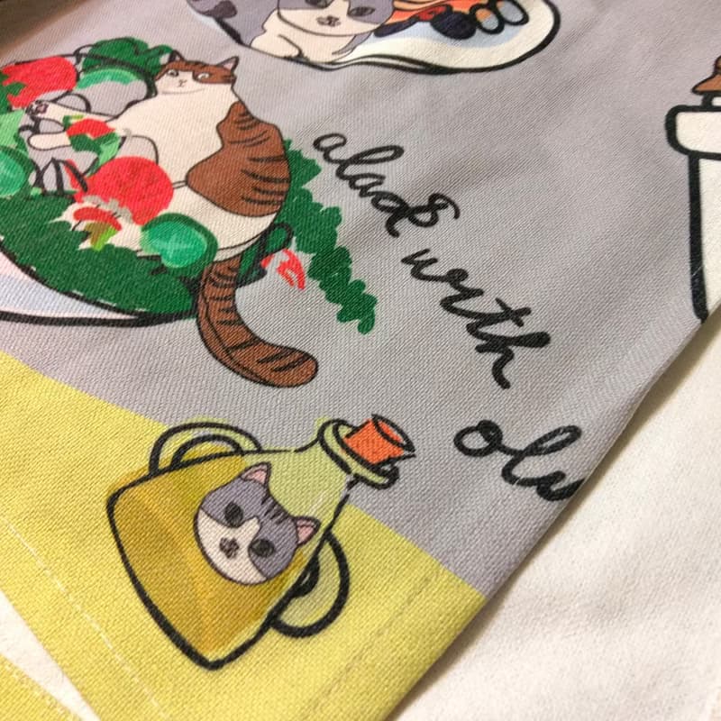 門簾 窗簾 貓咪早餐