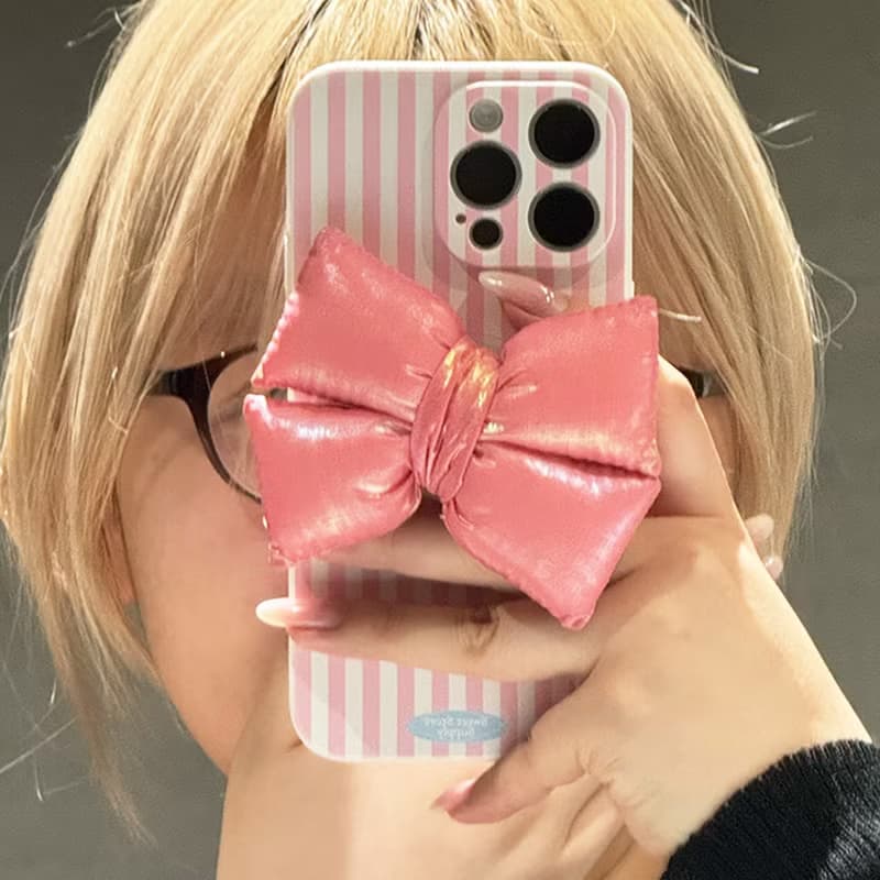 Sweetstore Supply原創甜美少女可愛立體伸縮蝴蝶結手機支架
