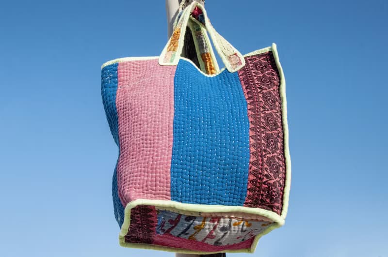 紗麗布手拿包 古布手提包 手工刺繡小物袋 手工縫紗麗便當袋-法國