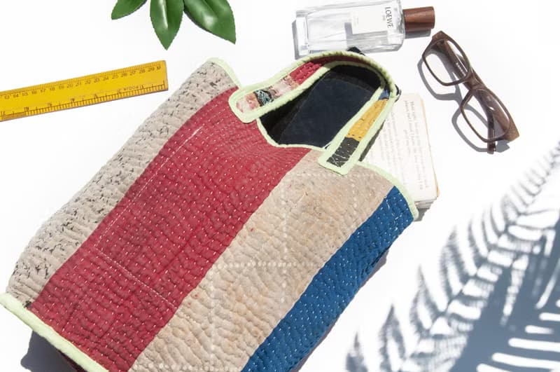 紗麗布手拿包 古布手提包 手工刺繡小物袋 手工縫紗麗便當袋-法國