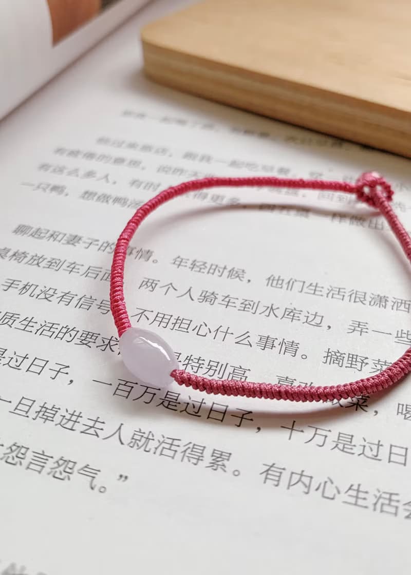 手作 山居即事。天然翡翠轉運珠復古編織手繩 文藝情侶閨蜜手鏈