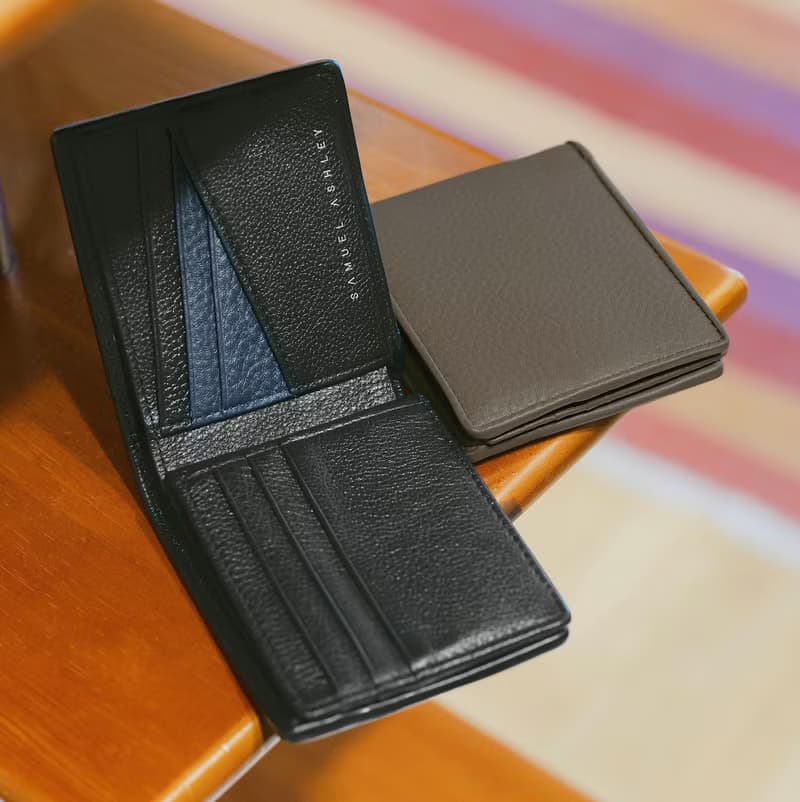 【男士禮物】Grayson RFID防盜皮革雙摺錢包連額外隔層 - 黑色