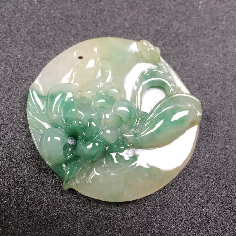 飄花翡翠蓮花 | 天然緬甸A貨翡翠 | 送禮