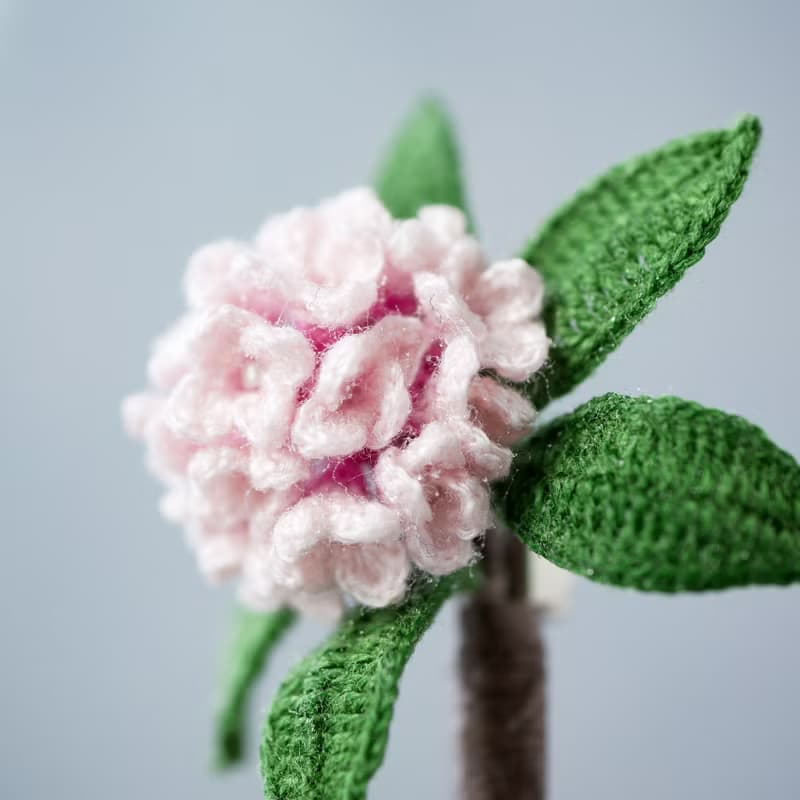 沈丁花胸針　(花/瑞香春/夏/青色/禮物/手工編織/四季折々)