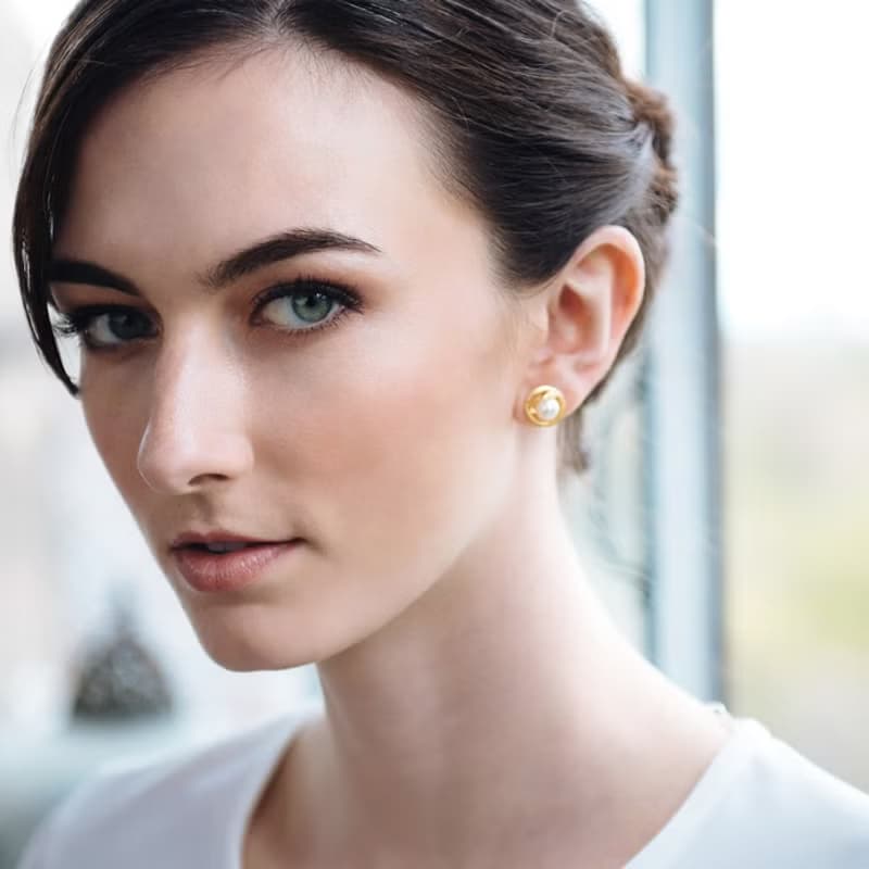 經典迷人 天然珍珠耳針 / Gemma earrings 一對