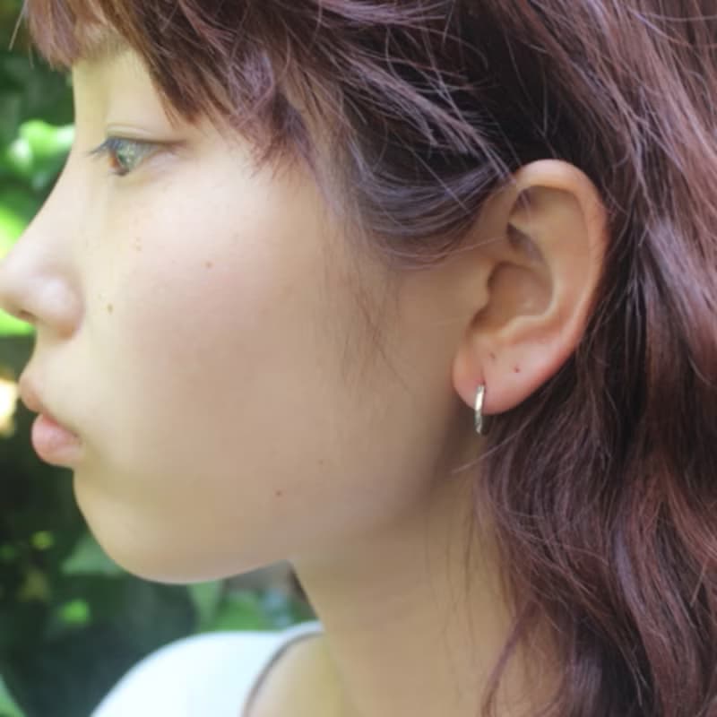 silver925 ピアス -fluent Pierce- (1P)　イヤリング　スターリングシルバー　フープピアス　日本