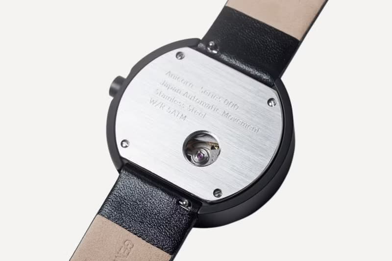 ANICORN Series 000 簡約轉盤機械手錶－純鋼霧面黑+橙色