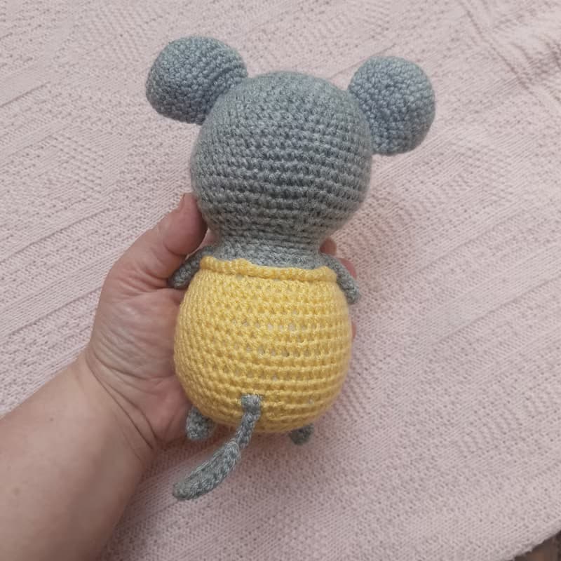Hand crochet funny Mouse Stuffed toys Animals Plush toys Knit gift Amigurumi