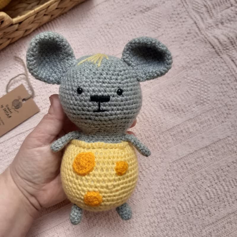 Hand crochet funny Mouse Stuffed toys Animals Plush toys Knit gift Amigurumi