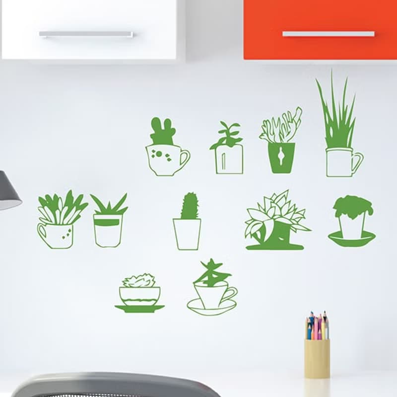 壁貼-台灣製 創意無痕《Smart Design》輕鬆小盆栽