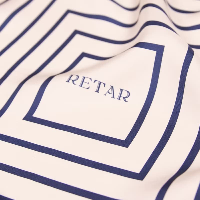 retar 波爾多紅條紋原創桑蠶絲斜紋圍巾披肩大小絲巾方絲真絲復古