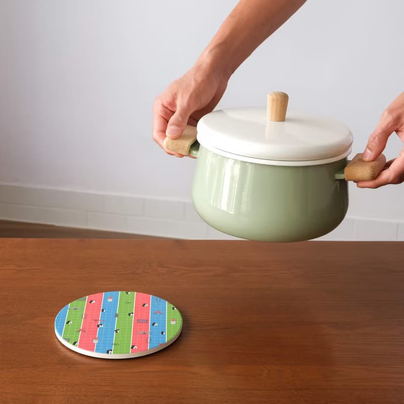 【錦源興】茄芷袋陶瓷防滑鍋墊 l 隔熱墊 止滑墊 圓形鍋墊 禮物