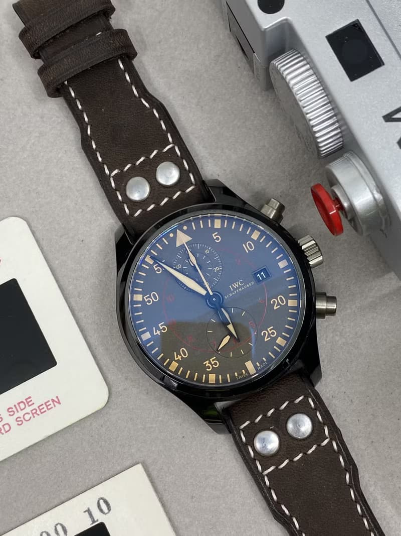 復古風深咖啡色皮革飛行員腕錶帶22mm 20mm IWC Rolex 錶帶訂製