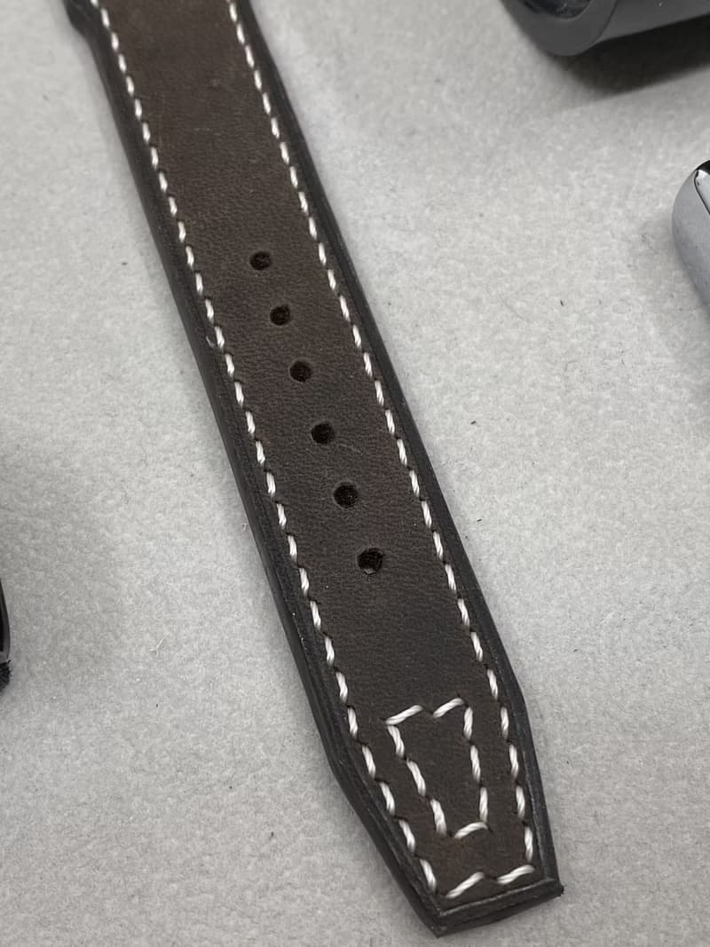 復古風深咖啡色皮革飛行員腕錶帶22mm 20mm IWC Rolex 錶帶訂製