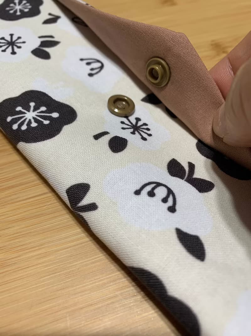 文青風環保純棉筷袋 ~ 花舞 原麻白 日本 潮物 收納 手作餐具袋