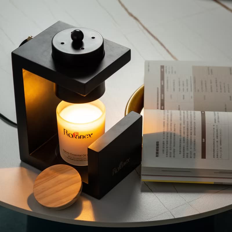 質感木G融蠟燈-黑色