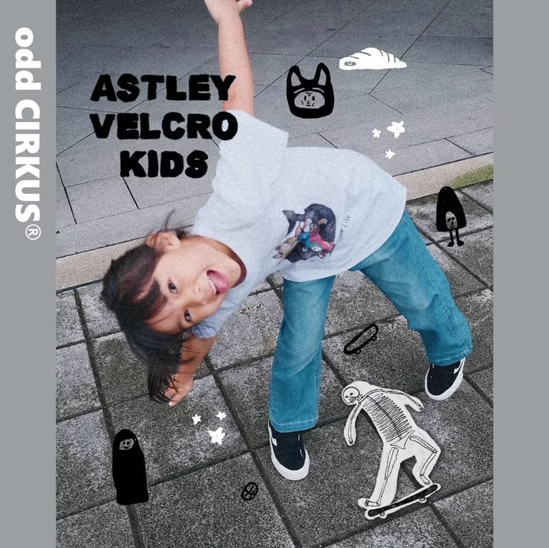 odd CIRKUS ASTLEY VELCRO KID-BLACK/黑色 魔鬼氈童鞋 滑板鞋
