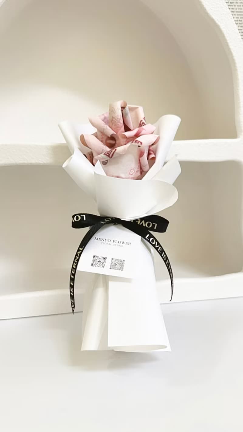 【畢業禮物】錢花玫瑰花束 有錢花束 玫瑰有錢花 售價含現金