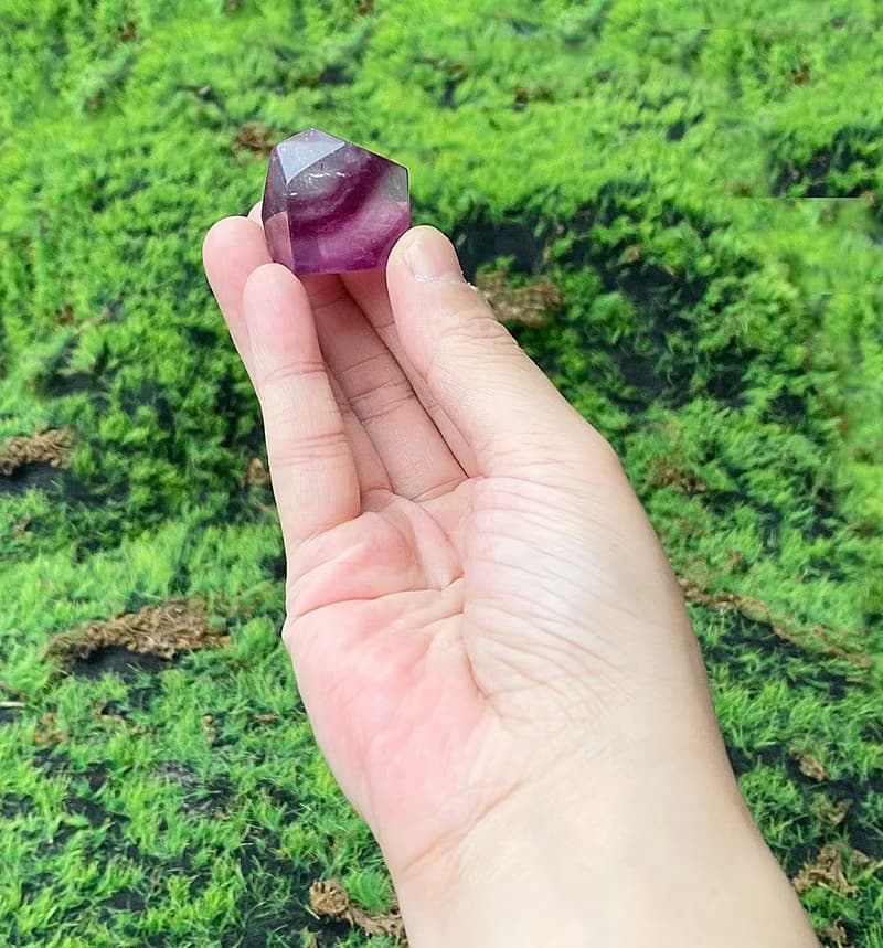 能量水晶-能量夢幻彩虹漸層螢石 增智慧 屏除雜亂思緒 入厝禮物