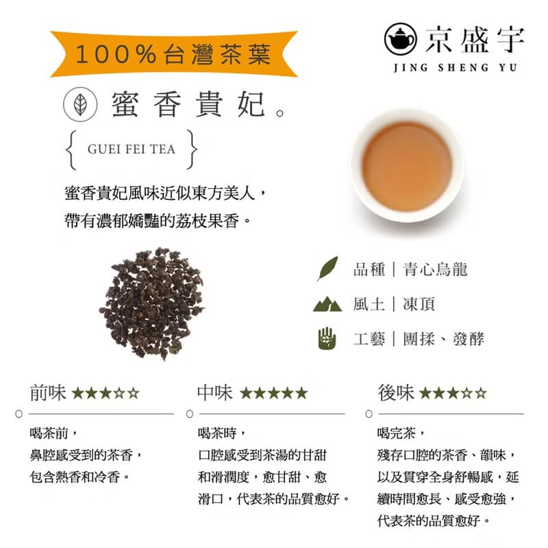 京盛宇【茶葉】蜜香貴妃200g-品味罐