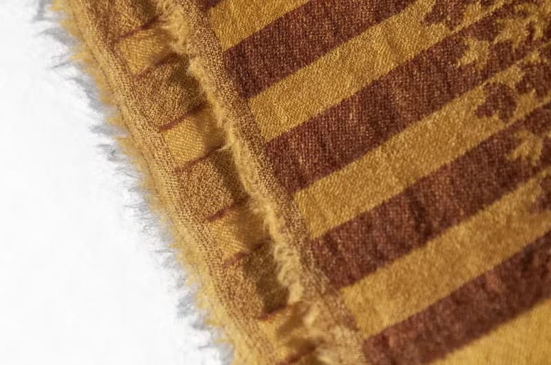 喀什米爾Cashmere 編織羊絨圍巾 純羊毛圍巾披巾 戒指絨披肩-花朵