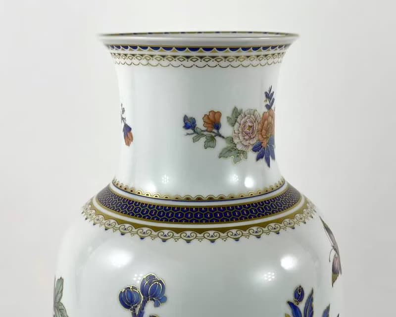 大瓷花瓶 來自 凱撒 德國 |復古花瓶與花卉圖案