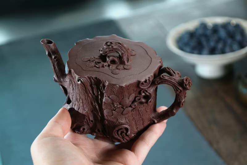 送禮紫砂壺茶壺鸣远松桩 精品  紫泥 240ml 14孔 兰老师作品  全