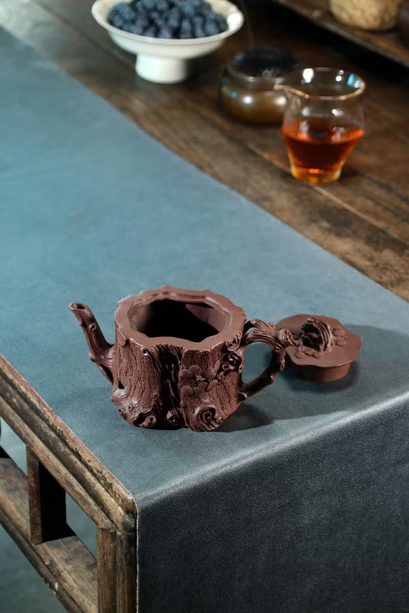 送禮紫砂壺茶壺鸣远松桩 精品  紫泥 240ml 14孔 兰老师作品  全