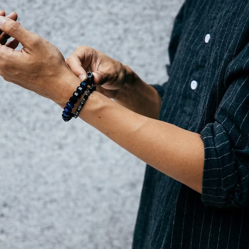 【NOUVELLE】Cube | 赤鐵礦。黑瑪瑙手鏈