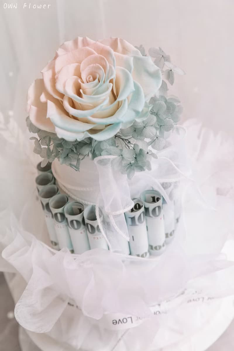 三層蛋糕禮盒/鈔票蛋糕/有錢花蛋糕/錢花蛋糕/生日禮物/生日蛋糕