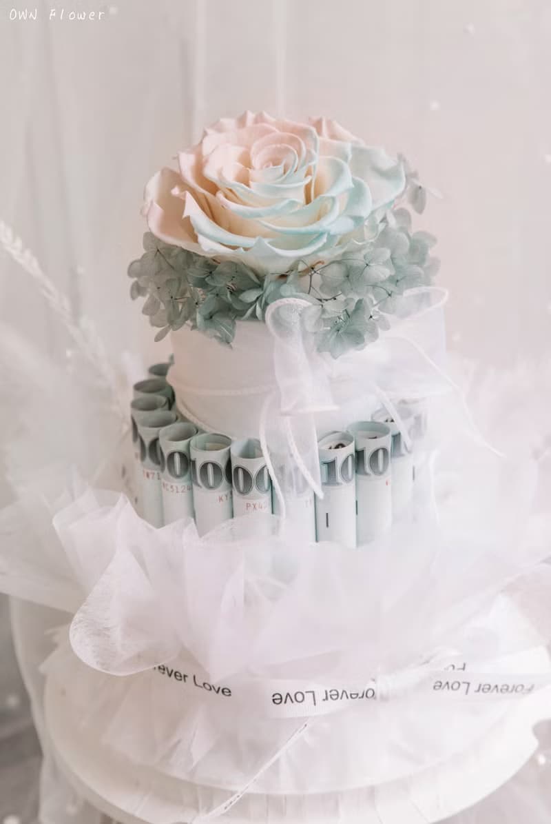 三層蛋糕禮盒/鈔票蛋糕/有錢花蛋糕/錢花蛋糕/生日禮物/生日蛋糕