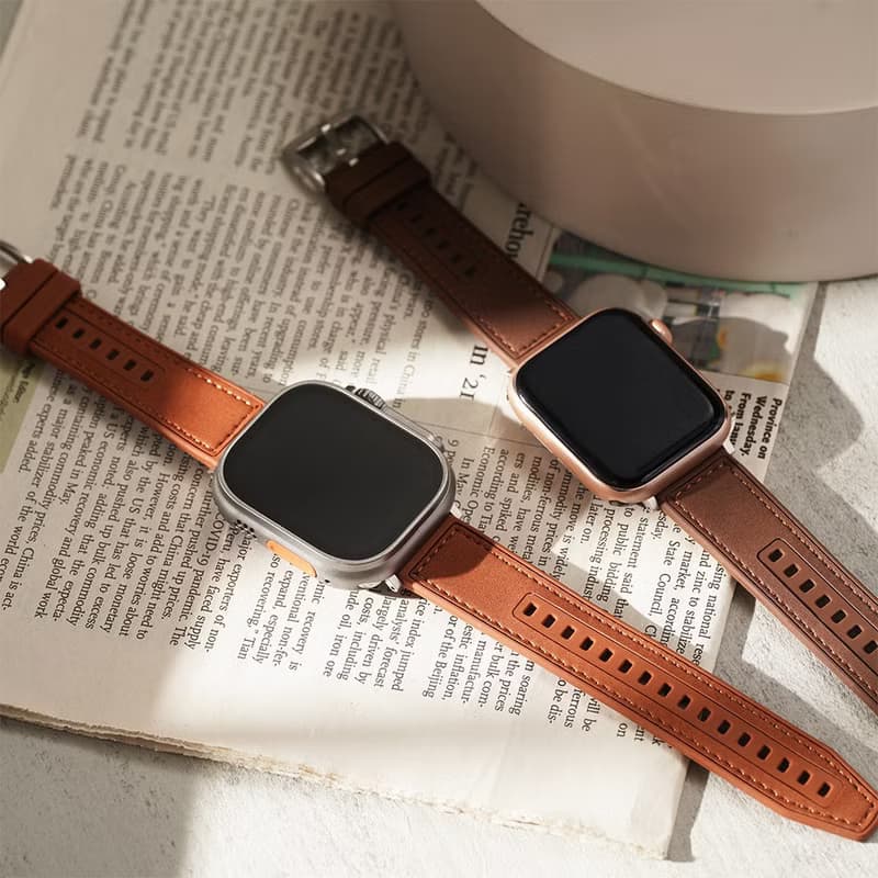 Apple watch - 防水輕便 蘋果錶帶 真皮錶帶  裝飾