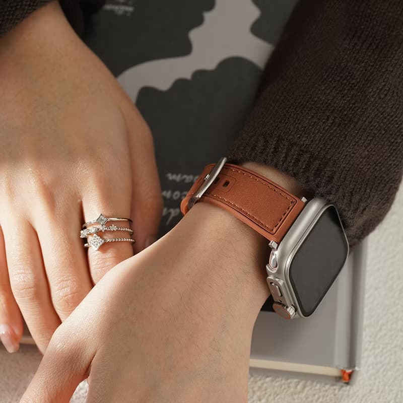 Apple watch - 防水輕便 蘋果錶帶 真皮錶帶  裝飾