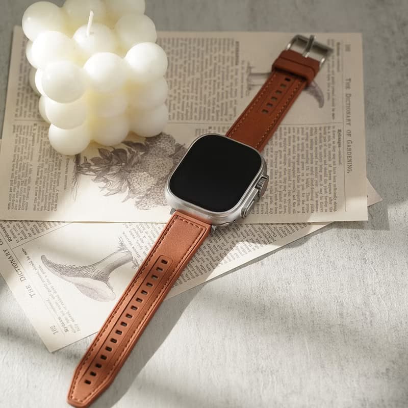 Apple watch - 防水輕便 蘋果錶帶 真皮錶帶  裝飾