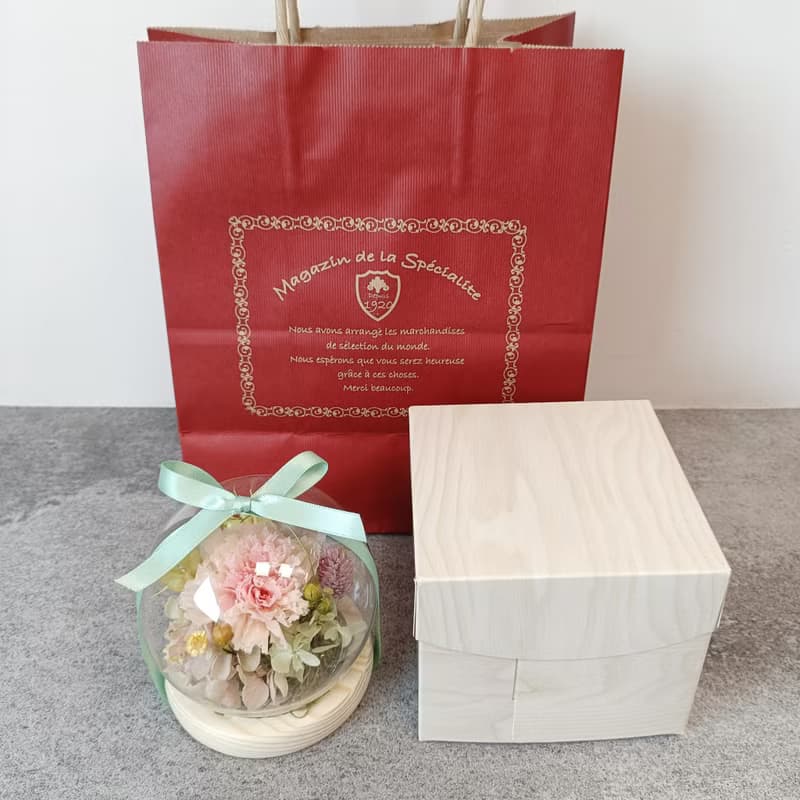 畢業花束禮物 永生康乃馨玫瑰玻璃盅罩 生日開幕店面居家佈置