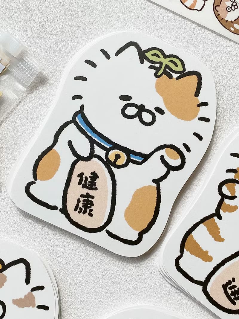 3小喵咪/招財貓大貼紙十一代/防水貼紙/共5款