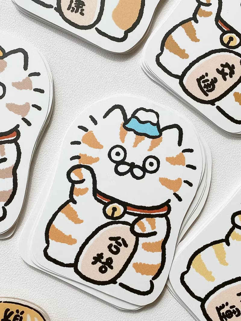 3小喵咪/招財貓大貼紙十一代/防水貼紙/共5款