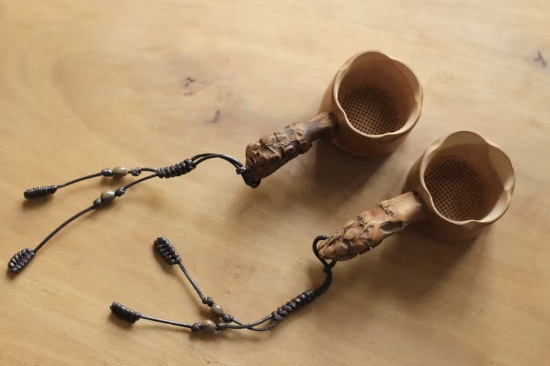 竹製品 | 竹節茶漏 竹根把手 | 茶具 茶器 | 手工打磨 自然健康