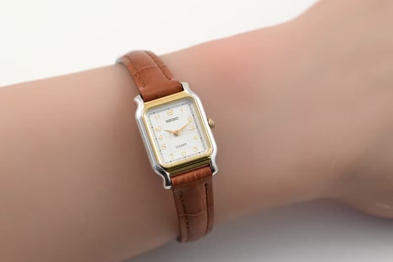 送料無料  SEIKO Lucent 4N21-5240 White Dial 女性用腕時計 クォーツ Tank Shap 手錶 古董錶 復古手錶 日本発送