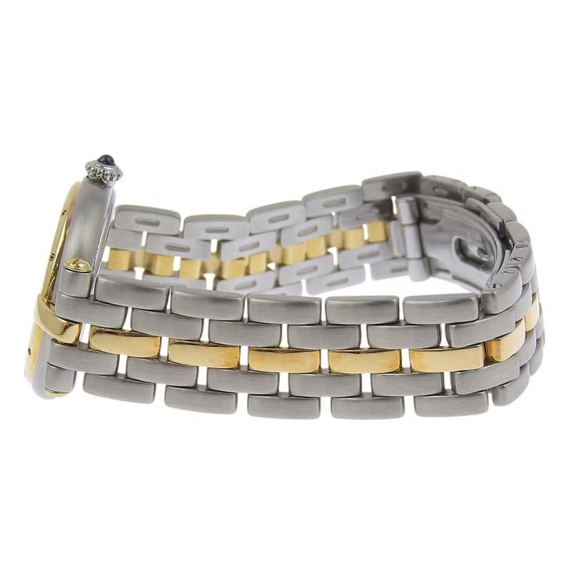 【日本直送】カルティエ CARTIER パンテールSM 1ロウ 腕時計 Cal.157 84084242 SS×YG クオーツ 白文字盤 レディース【中古】