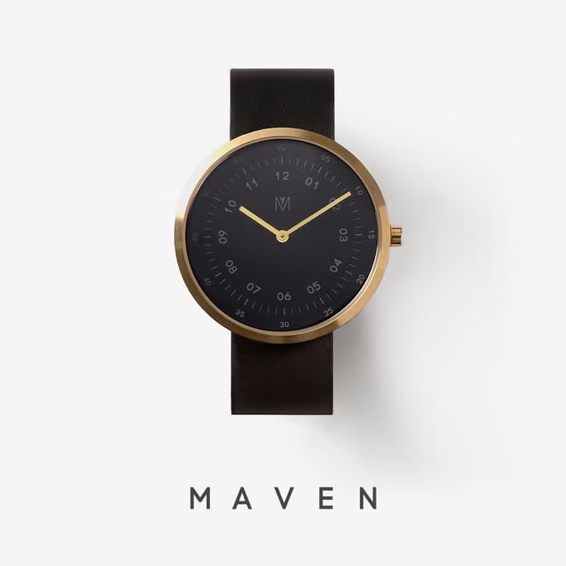 Friday 40mm 黑色皮帶 瑞士機芯 藍寶石防花玻璃 MAVEN 手錶