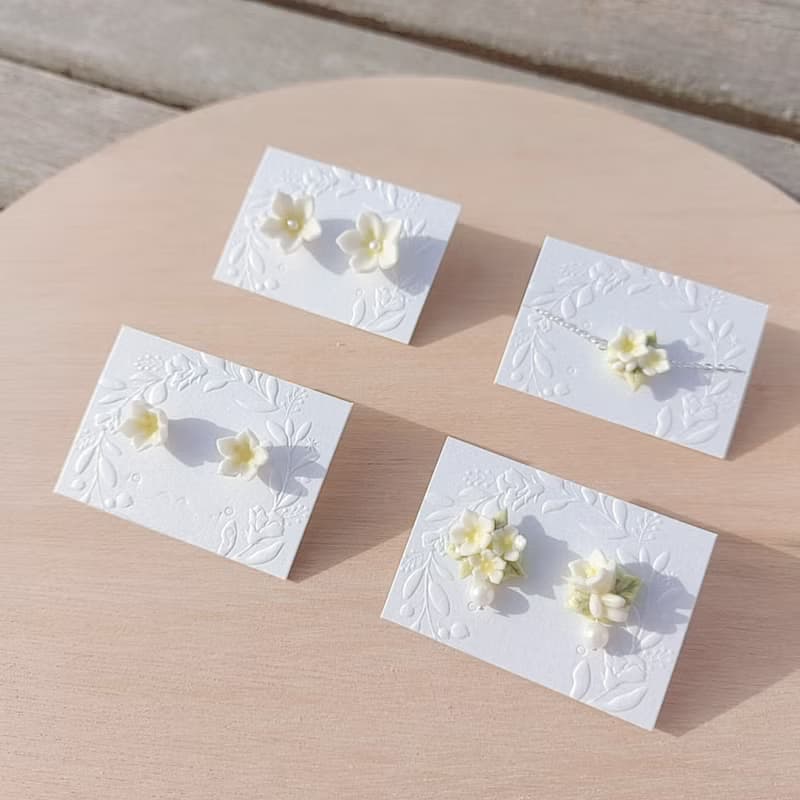 【花語系列】蕎麥花珍珠耳環 • Blossom //925純銀