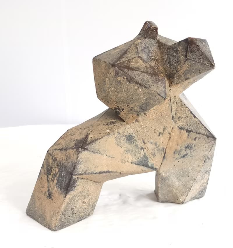 情人節禮物/中國功夫雕塑/手繪茶褐色.太極.攝影道具.藝術品.擺件
