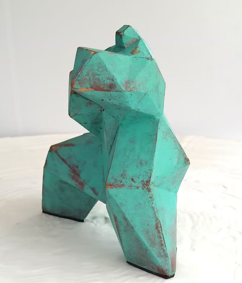 中國功夫雕塑【手繪綠色】 太極 | 藝術品 | 擺件| 送客戶|送老闆