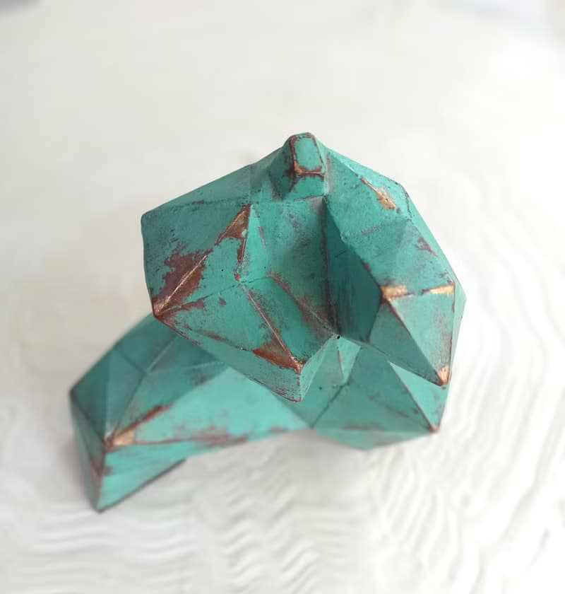 中國功夫雕塑【手繪綠色】 太極 | 藝術品 | 擺件| 送客戶|送老闆