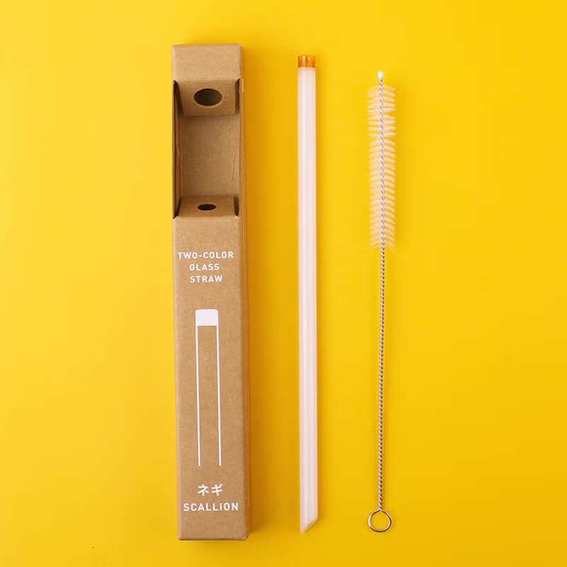 好玻 GOODGLAS | 雙色吸管單入組-白&黃/直身款