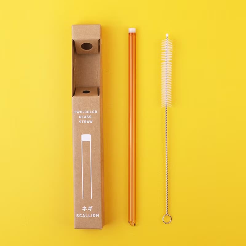 好玻 GOODGLAS | 雙色吸管單入組-白&黃/直身款