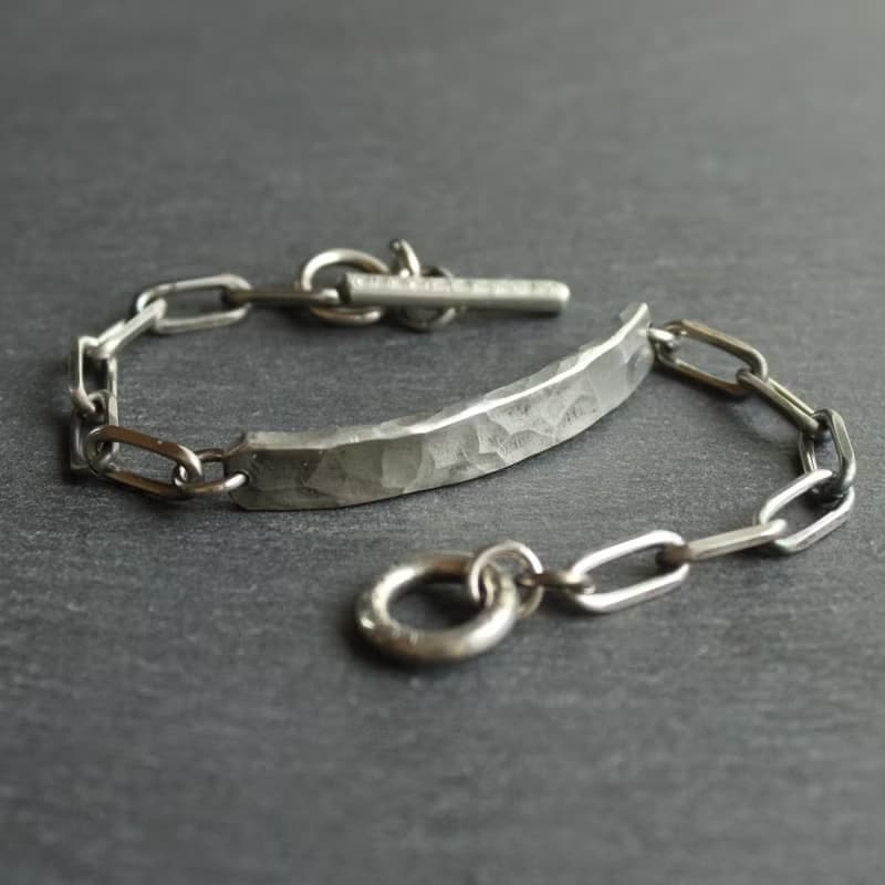 錫×銀手鐲  ID 鏈 Bracelet -KOBAN-
